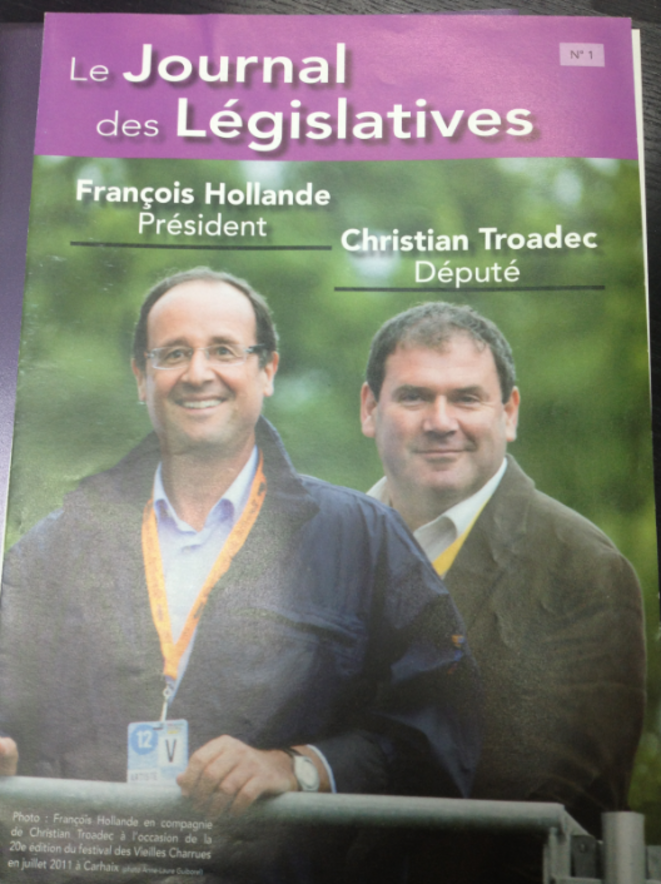 Journal de campagne de Christian Troadec, aux législatives de 2012 © S.A Journal de campagne de Christian Troadec, aux législatives de 2012 © S.A